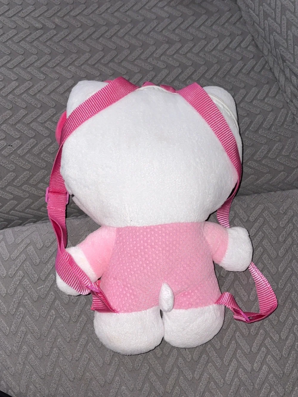 Hello Kitty Plush Backpack - Pink & White Cute Kids Toy